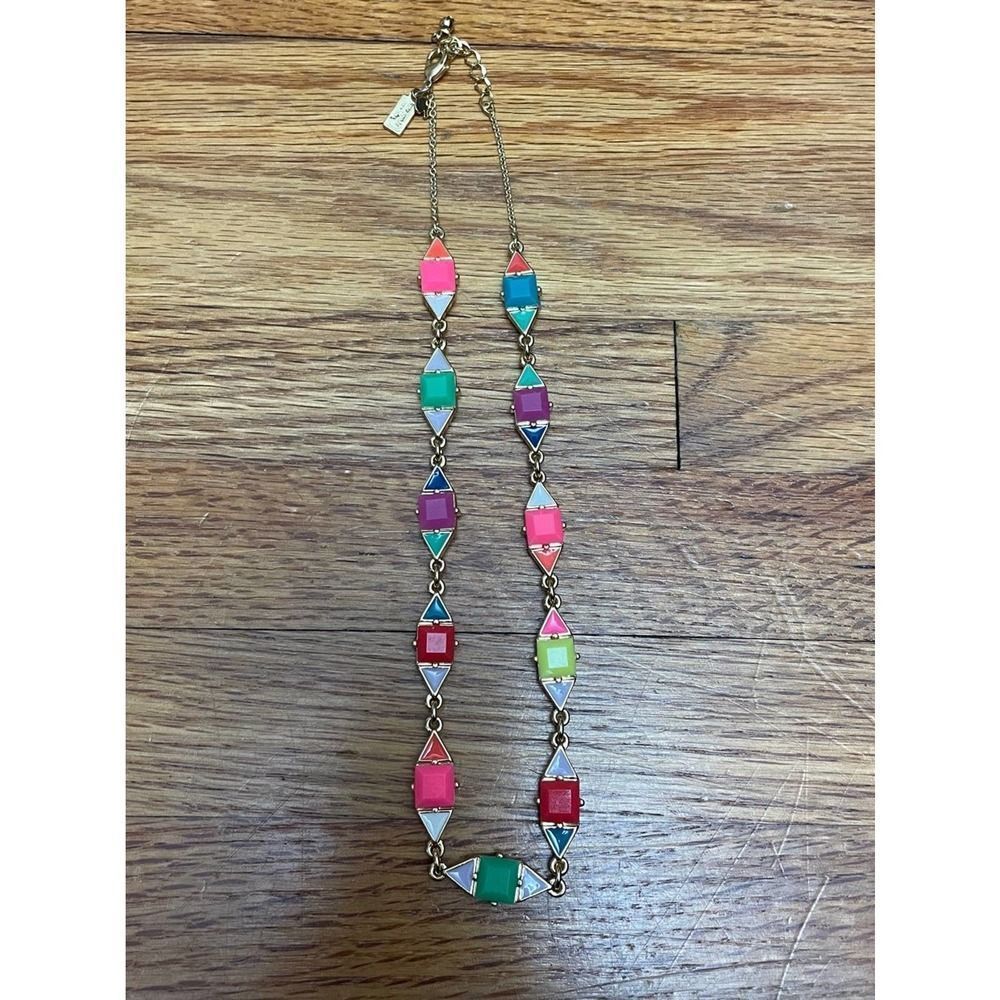 Kate Spade Multi-Color Square & Triangle Necklace - image 1